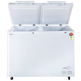 Haier HFC-350DM5 318 Litre Double Door Convertible Deep Freezer with 5 Star, White