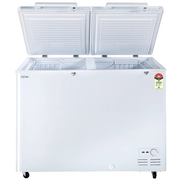 Haier HFC-350DM5 318 Litre Double Door Convertible Deep Freezer with 5 Star, White
