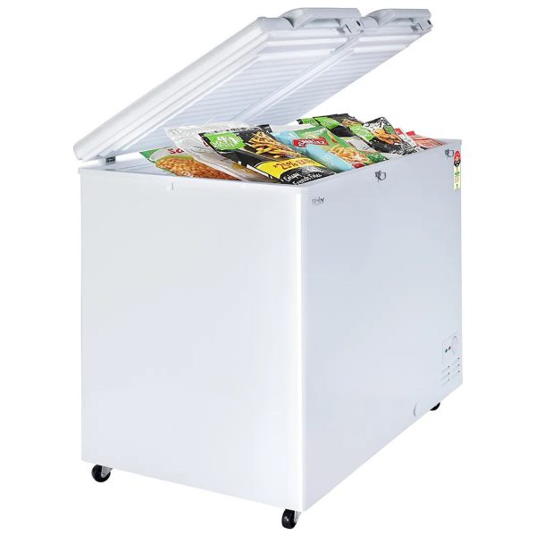 Haier HFC-350DM5 318 Litre Double Door Convertible Deep Freezer with 5 Star, White