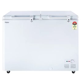 Haier HFC-350DM5 318 Litre Double Door Convertible Deep Freezer with 5 Star, White
