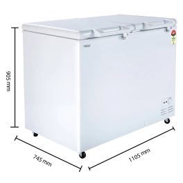 Haier HFC-350DM5 318 Litre Double Door Convertible Deep Freezer with 5 Star, White