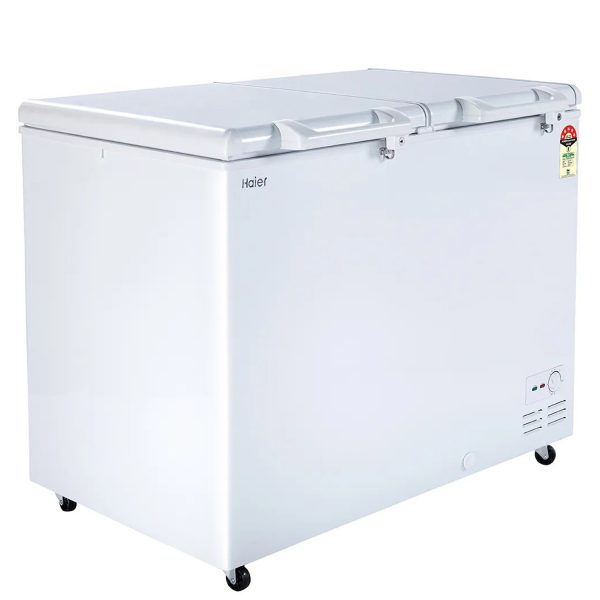 Haier HFC-350DM5 318 Litre Double Door Convertible Deep Freezer with 5 Star, White