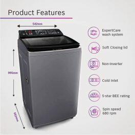 Bosch 7.5KG Top-Load Machine (WOE751D0IN, Dark Grey)