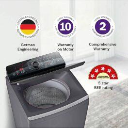 Bosch 7.5KG Top-Load Machine (WOE751D0IN, Dark Grey)
