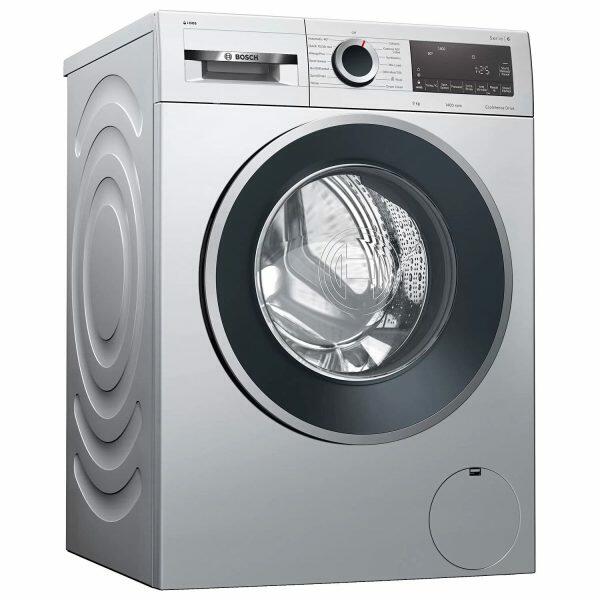 Bosch WGA244, 9 KG 1400 RPM Fully Automatic Front Load Machine with 5 Star Rating, Built-in Heater and Steam Care, Silver