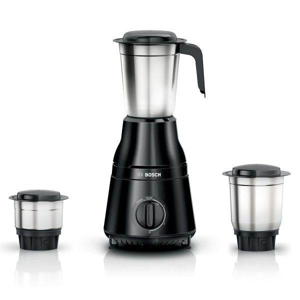Bosch MG2213C1K1, 500 Watt 3 Jar Mixer Grinder with Stainless Steel Blades and Uniquely Designed blunt Poundingblade, Black