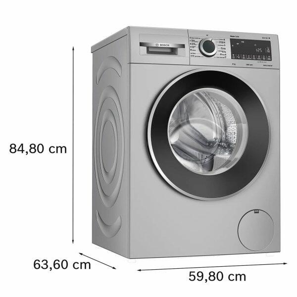 Bosch WGA2341PIN, 8 KG 1400 RPM Fully Automatic Front Load Machine with Auto Stain Removal and Vario Drum, Silver