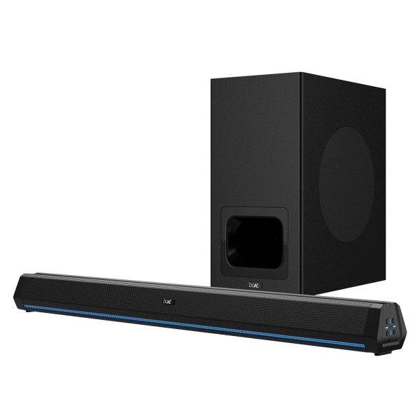 boAt Aavante Bar 2600, 2.1 Channel Speaker 300 Watts Soundbar with wired Subwoofer, Black