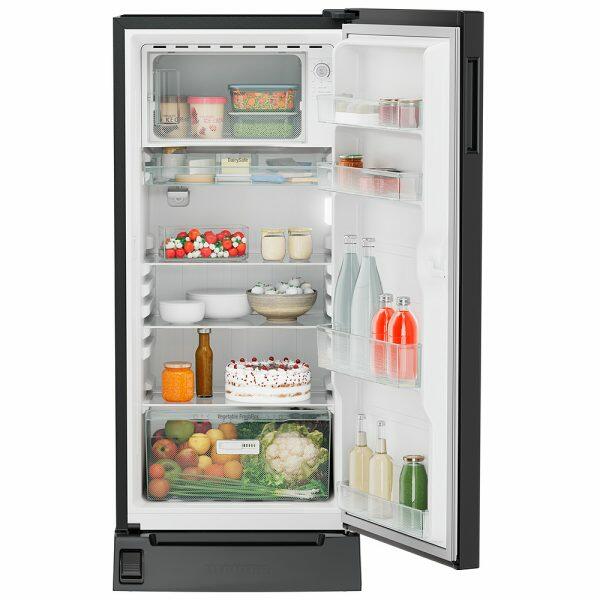 Liebherr DFPBGC 1931, 191L 3 Star Inverter,Direct Cool, Handsfree Open with Foot Pedal,Pocket Handle,Single Door Refrigerator,20 Yrs Warranty on Compressor, Freezer 22L, Black Gloss