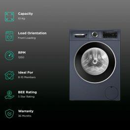 Bosch 7KG 1200RPM Front Load Machine (WGA12208IN, Dark Lake)