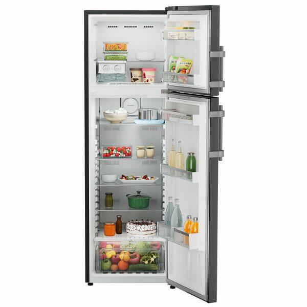 Liebherr TDLBSB3111, 316L 2 Star inverter, Hot to Cool, Frost Free Double Door Refrigerator, 20 Years Warranty on Compressor, Black Gloss