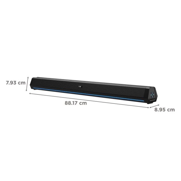 boAt Aavante Bar 2600, 2.1 Channel Speaker 300 Watts Soundbar with wired Subwoofer, Black