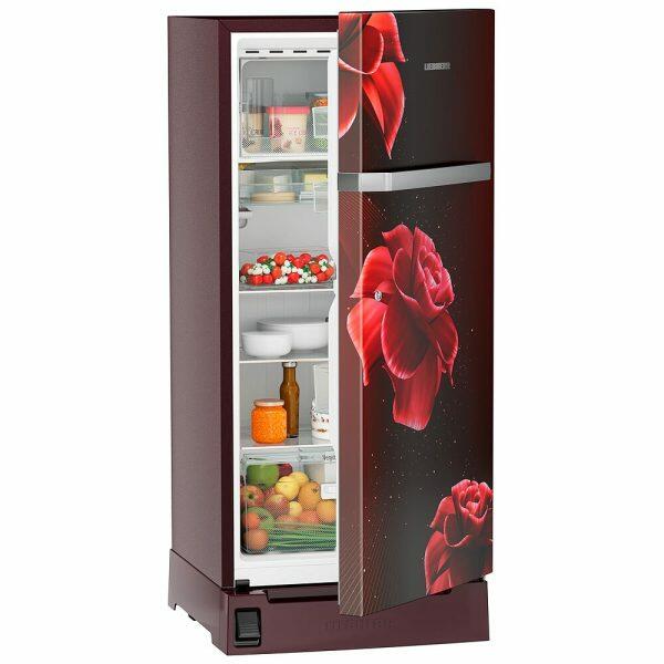 Liebherr DFBRDE 1921, 191L 5 Star Inverter, Direct Cool Single Door Refrigerator, Handsfree, Foot Pedal, Base Drawer,Bar Handle, 20 Years Warranty on Compressor, Red Divine