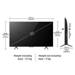 TCL 55C655, 55 Inch QLED Smart Google TV with Smart Dolby Atmos, Dolby Vision and 120 Hz Game Accelerator, Black