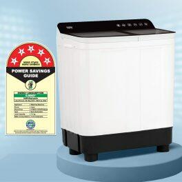Haier HTW-70, 7 KG Semi Automatic Machine with Vortex Pulsator, Magic Filter and Anti Rat Mesh Black