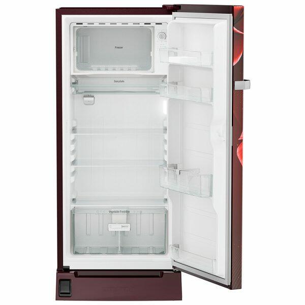 Liebherr DFBRDE 1921, 191L 5 Star Inverter, Direct Cool Single Door Refrigerator, Handsfree, Foot Pedal, Base Drawer,Bar Handle, 20 Years Warranty on Compressor, Red Divine