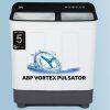 Haier HTW-70, 7 KG Semi Automatic Machine with Vortex Pulsator, Magic Filter and Anti Rat Mesh Black