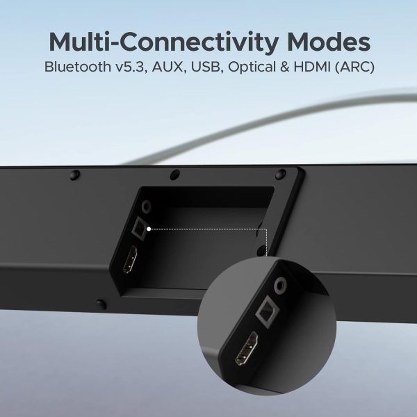 Boat Aavante Bar Stark, 160 Watts Soundbar with Wireless Subwoofer, Black