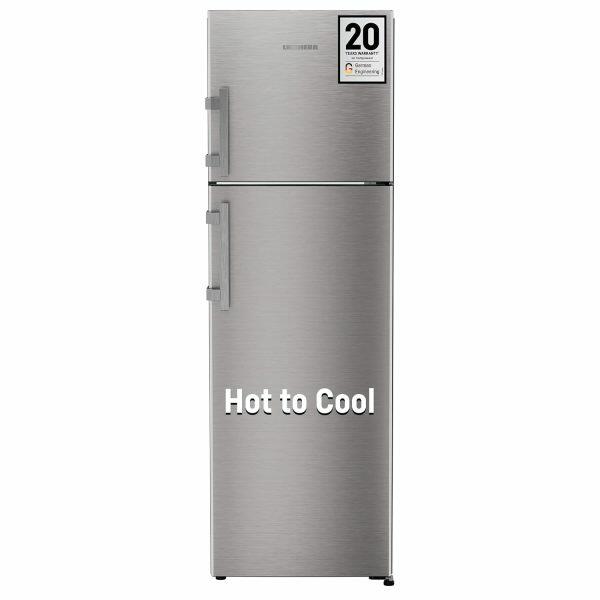 Liebherr TDLSSB3121, 316L 2 Star inverter, Hot to Cool, Lever Handle, Frost Free Double Door Refrigerator, Duo cooling, 20 Yrs Warranty on Compressor, Freezer 67L, Vegetable Organiser, Silver