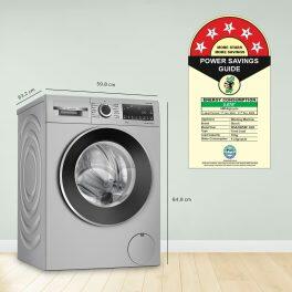 Bosch WGA244, 9 KG 1400 RPM Fully Automatic Front Load Machine with 5 Star Rating, Built-in Heater and Steam Care, Silver