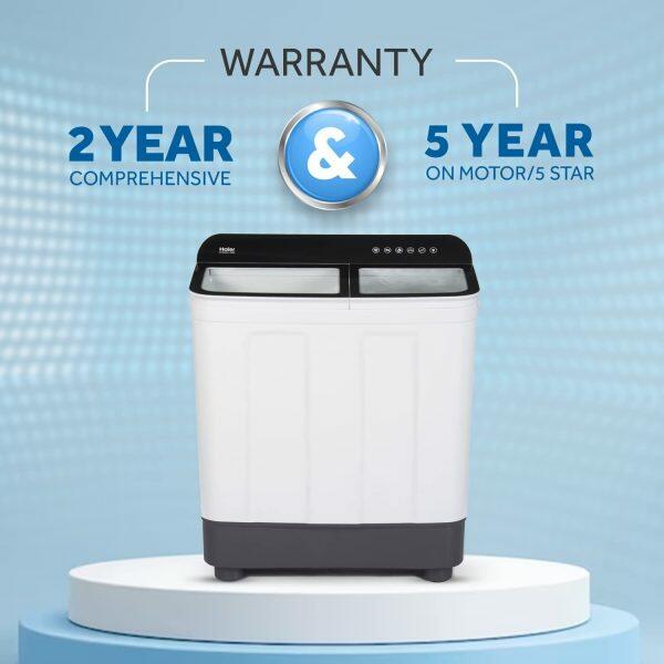 Haier HTW-70, 7 KG Semi Automatic Machine with Vortex Pulsator, Magic Filter and Anti Rat Mesh Black
