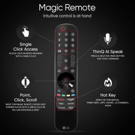 LG 55QNED75, 55Inch QNED TV with A5 Gen6 AI Processor with Magic Remote, Black
