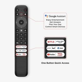TCL 55C655, 55 Inch QLED Smart Google TV with Smart Dolby Atmos, Dolby Vision and 120 Hz Game Accelerator, Black