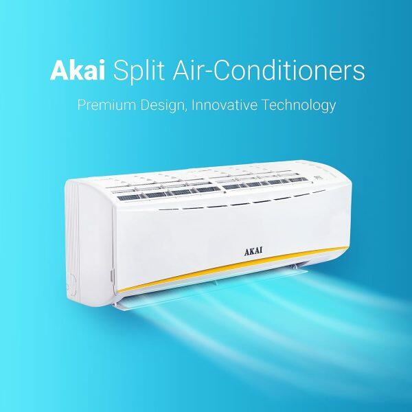 Akai AKSI-243EMQE 2 Ton 3 Star Inverter Split AC with 4 Way Swing, White