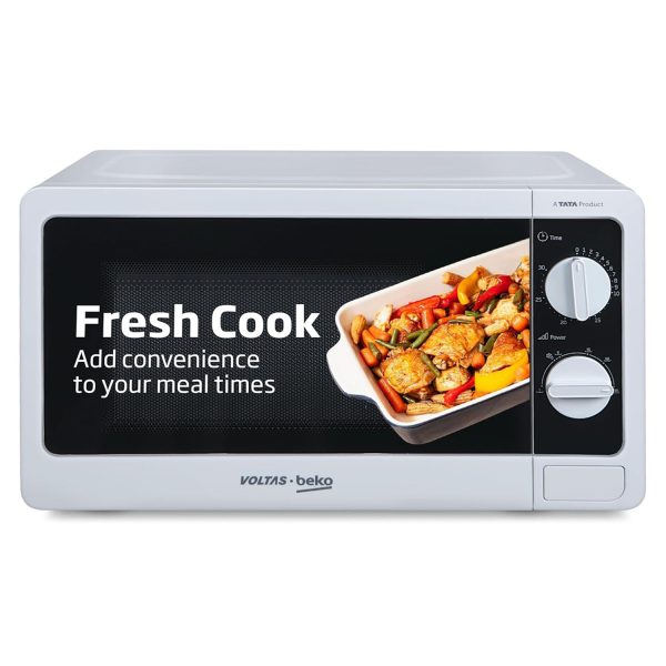 Voltas Beko MS20MPW, 20 Litre Solo Microwave with Acive Defrosting and 245MM Litre Large Glass Turntable, White
