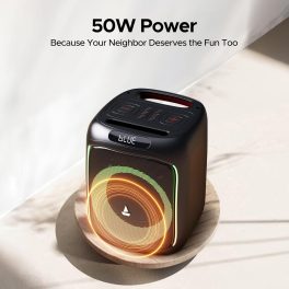 boAt Partypal 185, 50 Watt Party Speaker with 6 Hours Battery Backup, Black