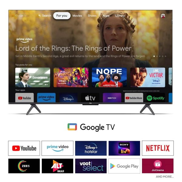 TCL 55C655, 55 Inch QLED Smart Google TV with Smart Dolby Atmos, Dolby Vision and 120 Hz Game Accelerator, Black