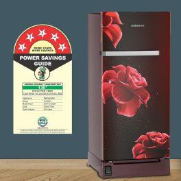 Liebherr DFBRDE 1921, 191L 5 Star Inverter, Direct Cool Single Door Refrigerator, Handsfree, Foot Pedal, Base Drawer,Bar Handle, 20 Years Warranty on Compressor, Red Divine