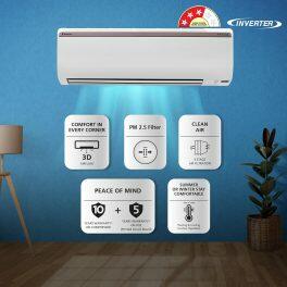 Daikin FTHT35UV 3 Star Hot & Cold Inverter Split AC with Voice Control & PM 2.5, White