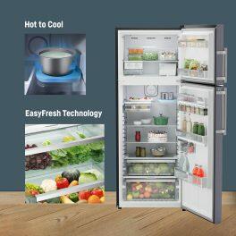 Liebherr 428L 2 Star inverter, Hot to Cool, Frost Free Double Door Refrigerator, 20 Years Warranty on Compressor, Freezer 93 L, Cobalt steel