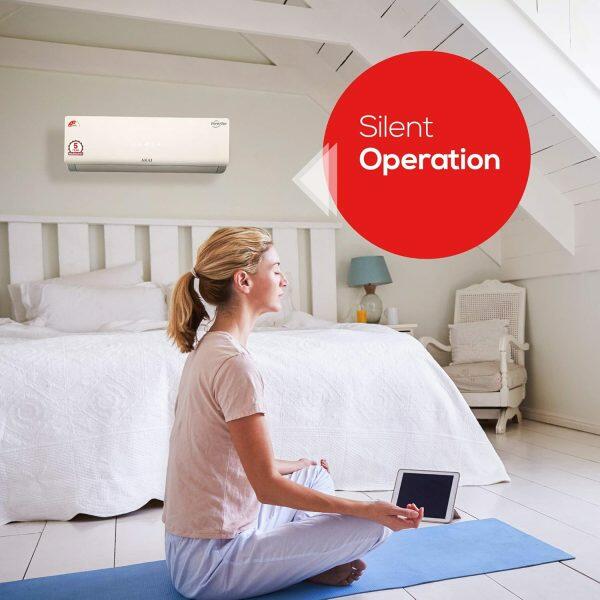Akai AKSI-123NQE 1 Ton 3 Star Convertible Inverter Split AC with 4 Way Swing, White