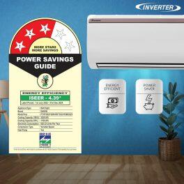 Daikin FTHT35UV 3 Star Hot & Cold Inverter Split AC with Voice Control & PM 2.5, White