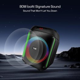 boAt PartyPal 220, 80 Watts Party Speaker with LED Lights, Black