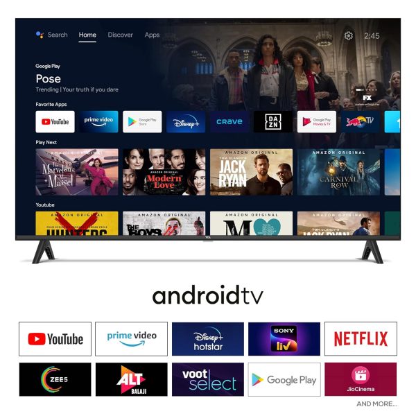 TCL 32 Inch Smart Android TV (32S5500AF, Black)