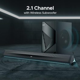 Boat Aavante Bar Stark, 160 Watts Soundbar with Wireless Subwoofer, Black