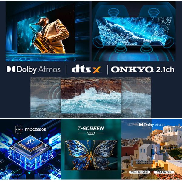TCL 55C655, 55 Inch QLED Smart Google TV with Smart Dolby Atmos, Dolby Vision and 120 Hz Game Accelerator, Black