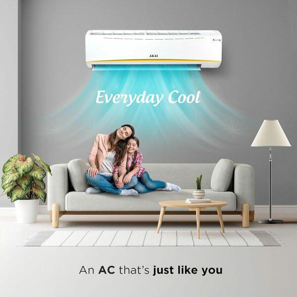 Akai AKSI-243EMQE 2 Ton 3 Star Inverter Split AC with 4 Way Swing, White