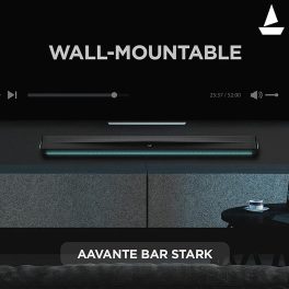 Boat Aavante Bar Stark, 160 Watts Soundbar with Wireless Subwoofer, Black