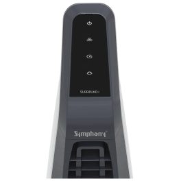 Symphony Surround, High Speed Bladeless Tower Fan with Swivel Action, Dust Filter, Low Power Consumption and Touchscreen Panel, Grey