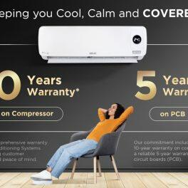 Akai AKSI-123NQE 1 Ton 3 Star Convertible Inverter Split AC with 4 Way Swing, White