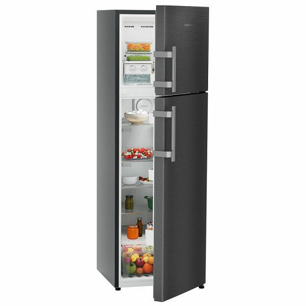 Liebherr TDLBSB3111, 316L 2 Star inverter, Hot to Cool, Frost Free Double Door Refrigerator, 20 Years Warranty on Compressor, Black Gloss