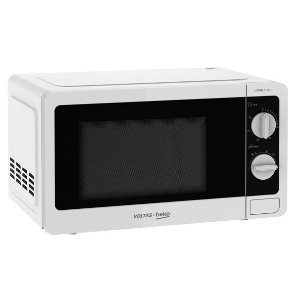 Voltas Beko MS20MPW, 20 Litre Solo Microwave with Acive Defrosting and 245MM Litre Large Glass Turntable, White