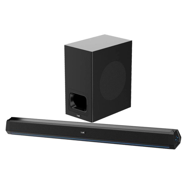 boAt Aavante Bar 2600, 2.1 Channel Speaker 300 Watts Soundbar with wired Subwoofer, Black