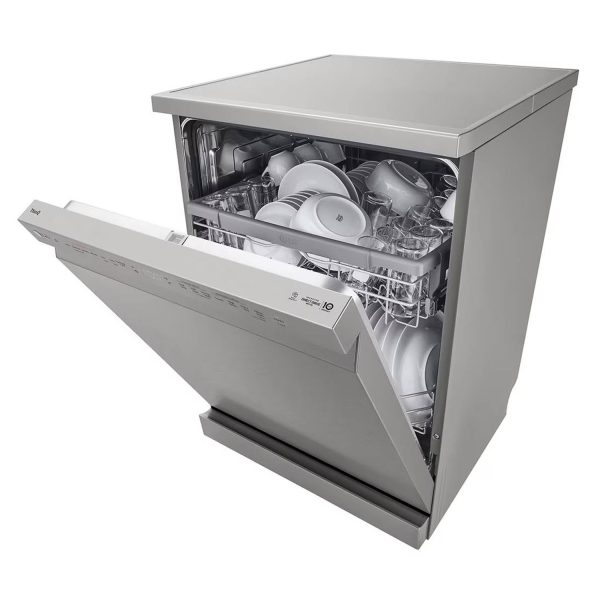 LG DFB512FP, 14 Place Free Standing Dishwasher with Inverter Direct Drive Technology, QuadWash, Easy Rack and ThinQ, Black