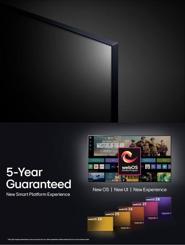 LG 43 UT8040, 4K TV with Alpha 5 AI Processor with 4K Gen 7 and WebOS, Black