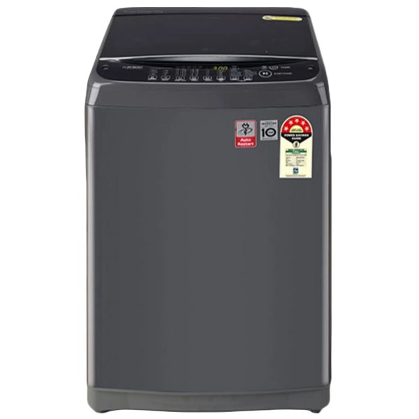 LG T80AJMB1Z, 8 KG Fully Automatic Top Load Machine with Smart Inverter Technology, Smart Door Closing and Smart Diagnostics, Middle Black
